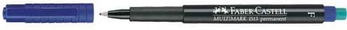 Faber-Castell MULTIMARK - Markør - permanent - blå - 0.6 mm - fin - med viskelær