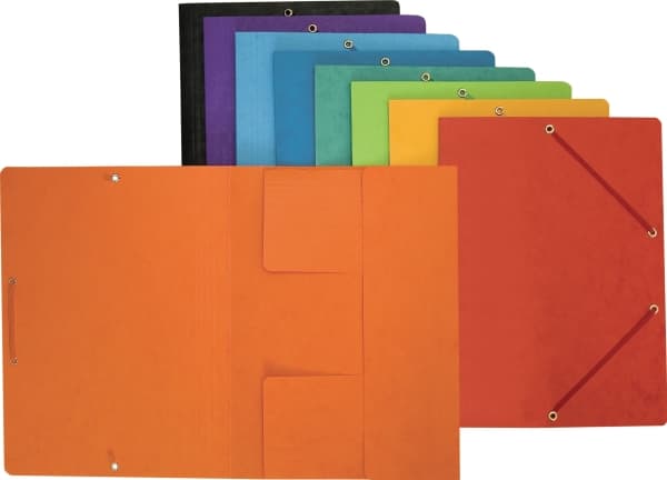 Hamelin A4 mappe med strikk, oransje