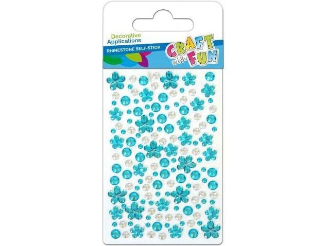 Euro Trade Self-adhesive crystals blue flowers 382477 - WIKR-1061597