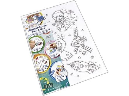 TIERRA Self-adhesive stickers for coloring 10 A4 sheets - Escuela