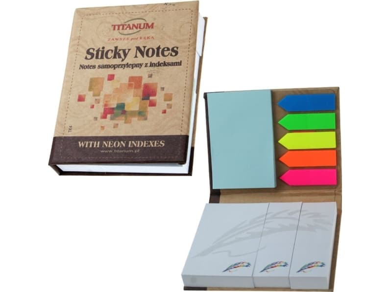Titanum Self-adhesive notes Titanum with fluo indexes PP (nd) x (nd) (TK4)