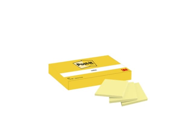 Post-it 653 - Anteckningar - 38 x 51 mm - 300 ark (3 x 100) - kanariegul