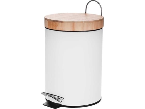 Brunbeste litter bin STEEL 3L WASTE BASKET WITH BAMBOO LID 1134