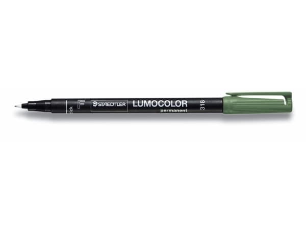 STAEDTLER Lumocolor 318 - Värikynät - pysyvä - vihreä - 0,6 mm - hienojakoinen