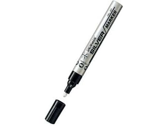 Snowman Oil marker thick silver