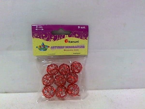 Titanum Wire Balls 2cm 9pcs red (PJ500)