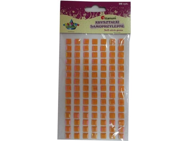 Titanum Self-adhesive crystals gold squares 98pcs (16078)