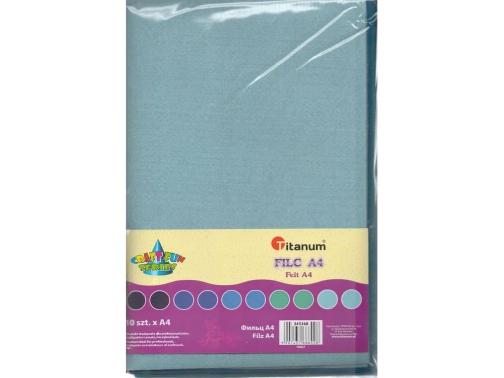 Titanum Felt A4 Blue tone. 10 pieces. 345268 - WIKR-1027517