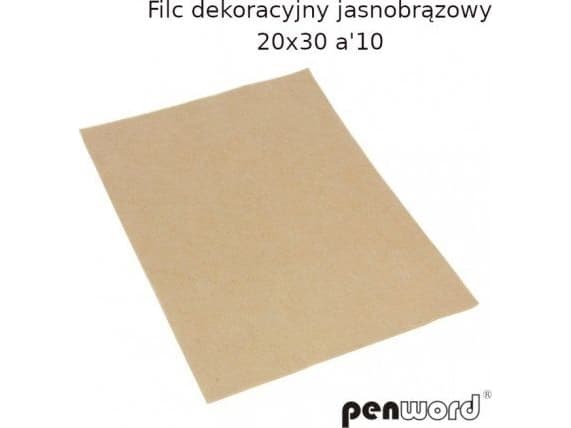 Polsirhurt Dekorfilt 20x30 lysebrun a"10