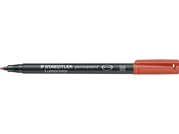STAEDTLER Lumocolor 317 - Markør - permanent - rød - 1 mm - medium