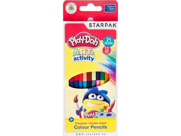 Starpak Dubbelsidig blyertspenna kritor 24kol 12 st (KO12JTR PD)