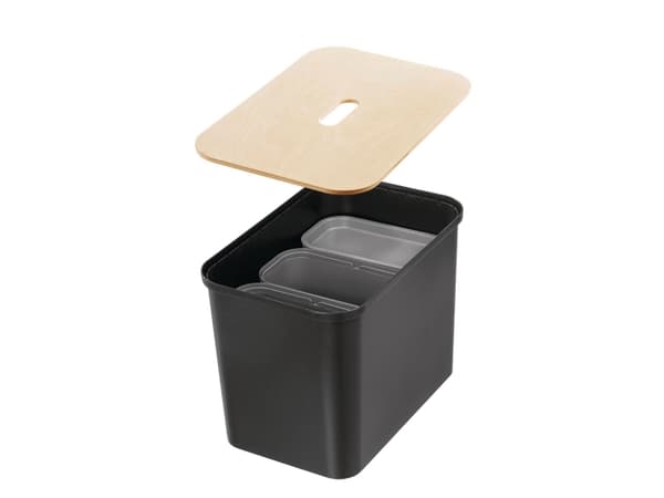 Komplet, system til affaldssortering SmartStore Collect, 76 L, sort