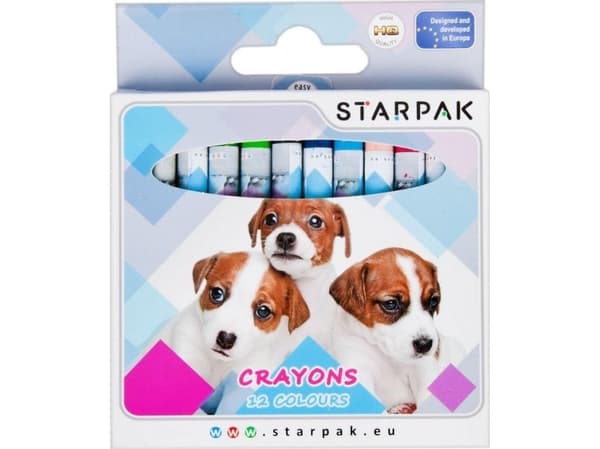 Starpak AND WAX PENCILS 12KOL STK DOGGY PUD 12/144