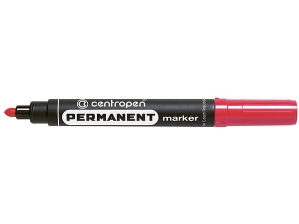 Centropen marker permanent red round tip 2.5mm (585660104)