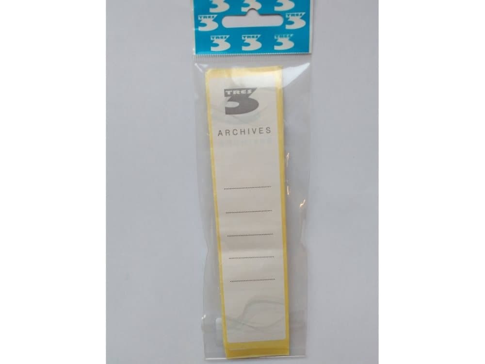 Tres Label for binder self-adhesive 35x155 mm 12 pcs.