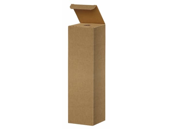 Vinförpackning brun öppen våg presentförpackning för 1fl.3/4L 20 st/pk - (20 st.)