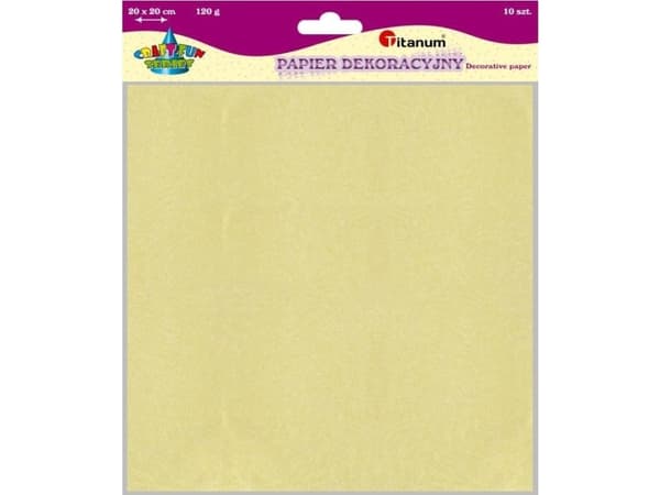 Titanum koristepaperi 10 kpl 120g. beige 20x20cm (20657)