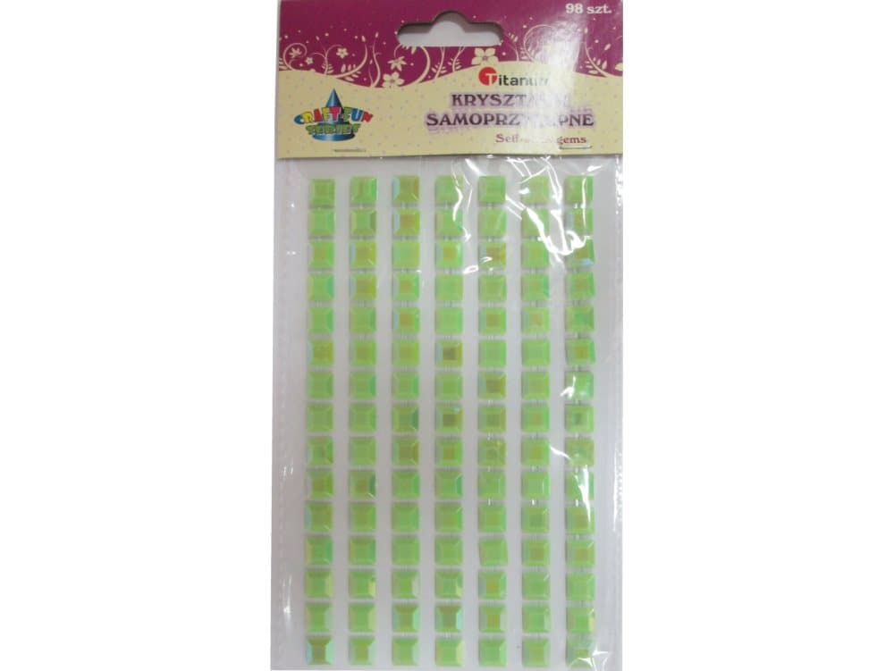 Titanum Green self-adhesive crystals 98 pieces. 338702. - WIKR-1019591