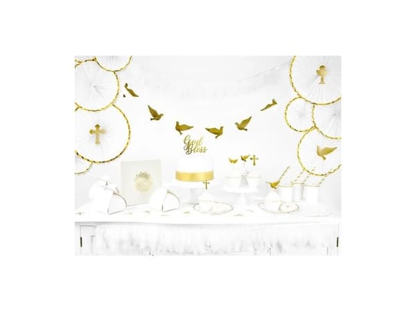 PartyDeco GL13-019M, Girlang, papper, Guld, Bröllop, 0,86 m, Pojke/flicka
