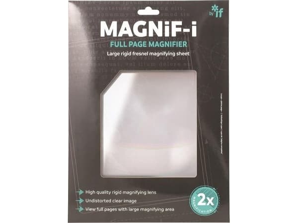 IF Magnifi-i Forstørrelsesark/lupe for A4-bøker