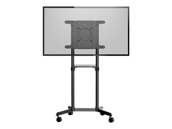 StarTech.com Mobile TV Cart, Portable Rolling TV Stand for 37-70" VESA Display (154lb/70kg), with Shelf & Storage Compartment, Rotate/Tilt Display, U
