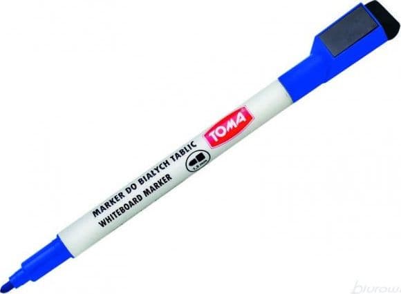 Toma marker for white boards blue + eraser to-268