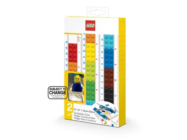 LEGO bygge sæt med linial, 28 stk forskellige ting i sættet.