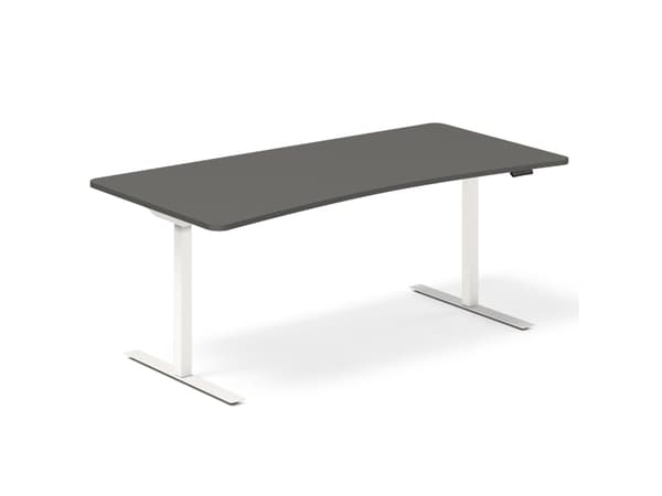 Lyft-/sänkbart bord DNA, antracit 1800x800mm Arch 2-benig/vit