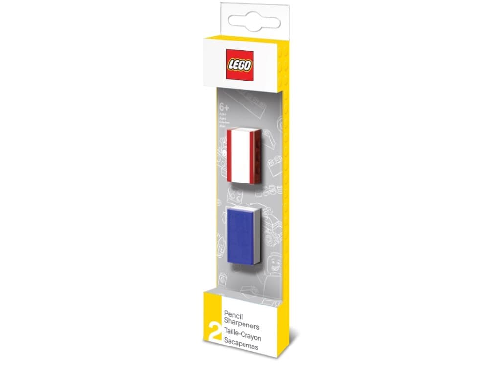 LEGO Stationary Sharpener (2 pcs) - Red & Blue