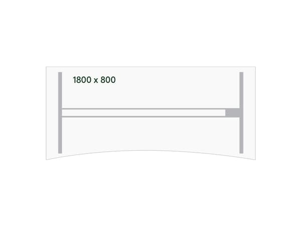 Lyft-/sänkbart bord DNA, ljusgrå 1800x800mm Arch 2 ben/vit