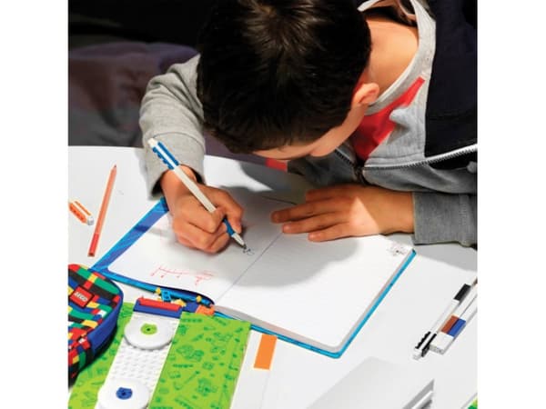 LEGO gel pens, 3 stk. rød, blå og sort i box