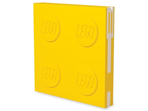 LEGO notesbog med gel pen gul