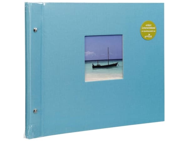 Goldbuch Bella Vista, Turkis, 40 ark, Bokbinding, Papir, Polyurethan, Hvit, 390 mm