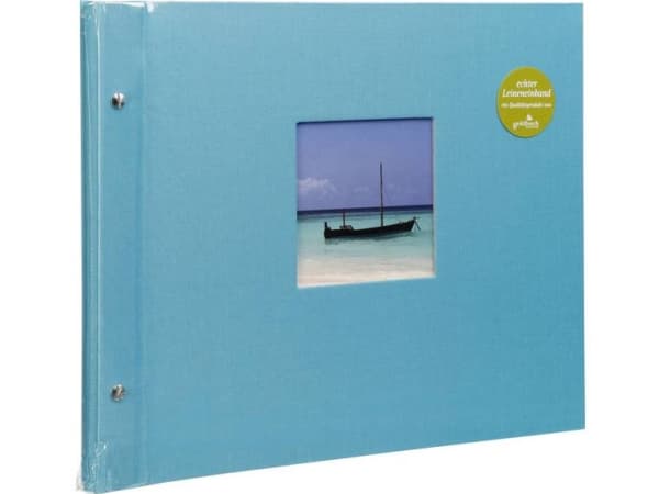 Goldbuch Bella Vista, Turkis, 40 ark, Bokbinding, Papir, Polyurethan, Hvit, 390 mm