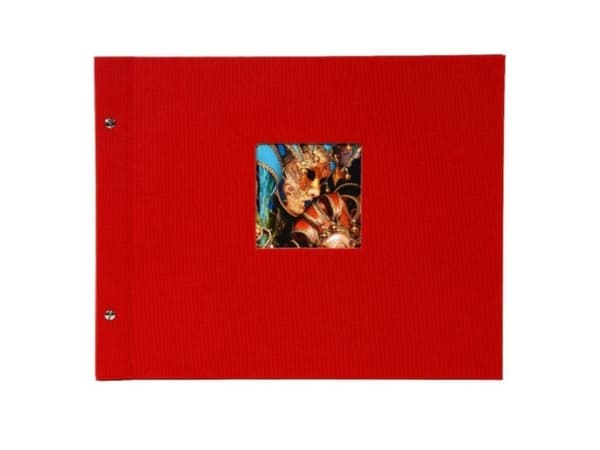 Goldbuch Bella Vista, Röd, 40 ark, Inbindning, Polyuretan, papper, Vit, 390 mm