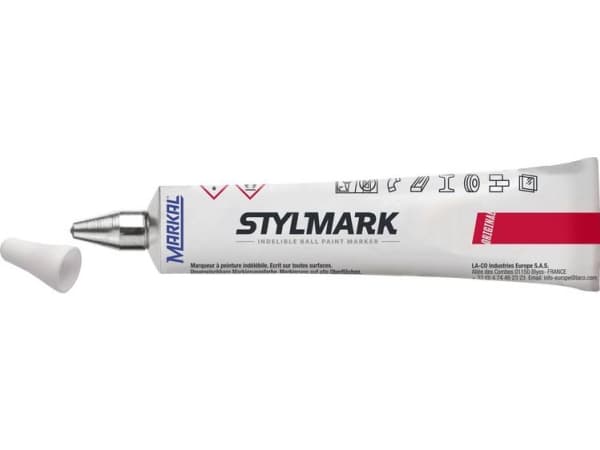 Markal Stylmark Original 96652 Tubemarker Hvid 3 mm