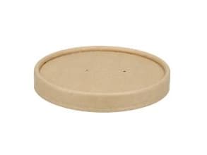 Paplåg Verive Ø115 mm til soup-to-go bæger pap/PLA Brun,20 ps x 25 stk/krt
