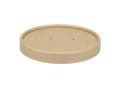 Miniatyrbilde 1 av 2: Paplåg Verive Ø96 mm til soup-to-go bæger pap/PLA Brun,25 stk/ps - (25 stk.)