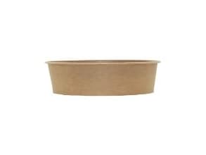 Salatskål rund 900 ml Ø185 mm H50 mm kraft/PE-belagt Brun,6 pk x 50 stk/krt
