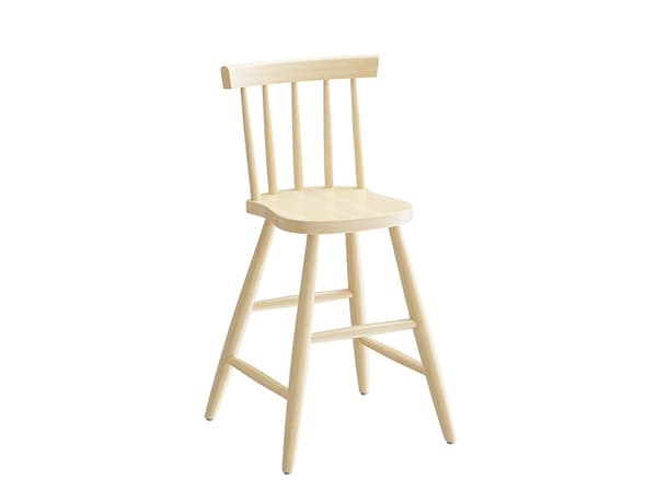 Børnestol Enkel 3172, sortbejdset massiv birk, siddehøjde 520mm
