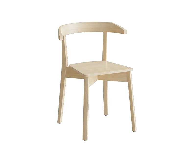 Stol Elin, svartbetsad massiv björk