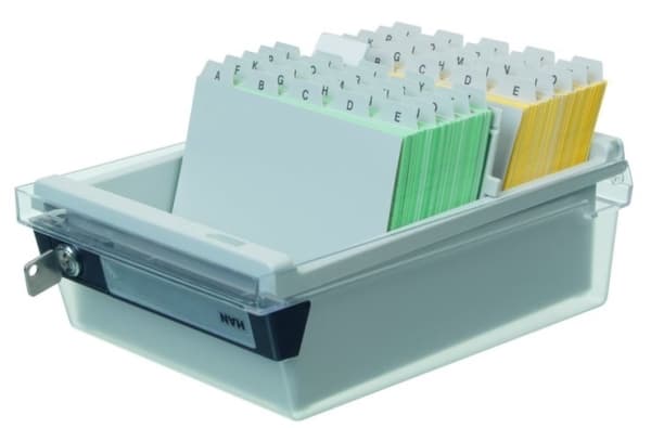 HAN Card index box A6, Grå, 800 ark, 1 stykker