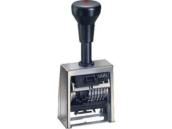 Reiner Numeroteur B6 Pagineringsstempel 23 x 6 mm (B x H) Krom, Sort