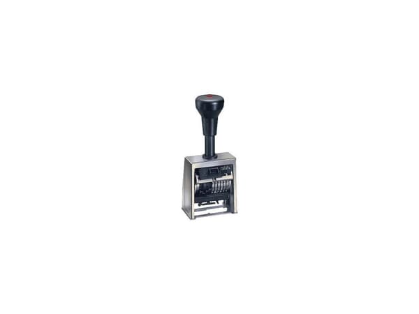 Reiner Numeroteur B6 Pagineringsstempel 23 x 6 mm (B x H) Krom, Sort