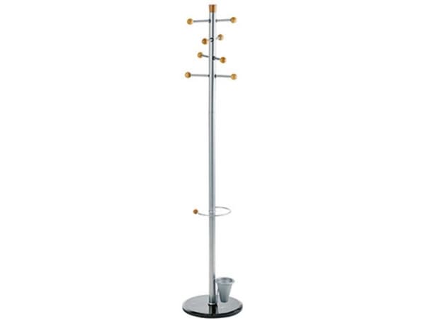 ALCO Garderobeskab 2807 Garderobenständer Antallet af kroge: 8 (Ø x H) 38 cm x 175 cm Metal (pulverbelagt) Sølv 1 stk