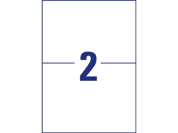 Avery QuickPEEL Recycled Labels LR3655 - A5 (148 x 210 mm) 200 etikett(er) (100 ark x 2) resyklerte etiketter