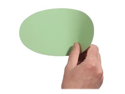 FRANKEN - Moderasjonskort - oval - 11 x 19 cm - hvit, gul, rød, grønn, oransje, lys blå (en pakke 500)