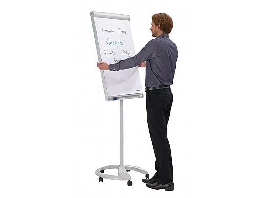 FRANKEN Deluxe - Staffli - golvstående - 950 x 670 mm - mobil - ljusgrå ram
