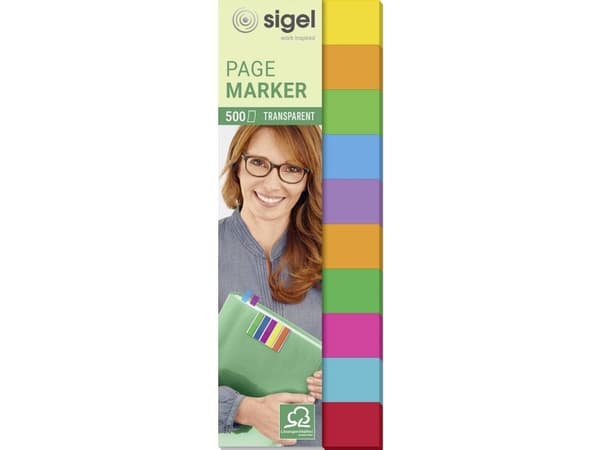 Sigel HN684, Monivärinen, Suorakulmio, Matta, 44 mm, 12,5 mm, 500 kpl