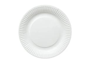 Paptallerken Catersource Ø18 cm FSC clay-coated Hvid,100 stk/pk